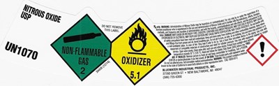 NITROUS SHOULDER LABEL - Bluewater Nitrous Oxide SL